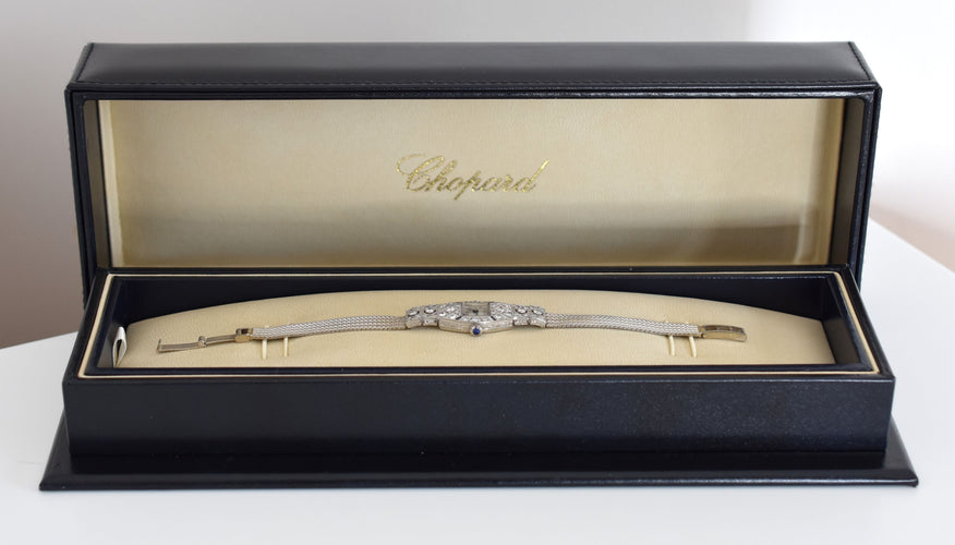 Montre CHOPARD - Montre femme Art Déco platine, or blanc, sertissage diamants, vers 1925 58 Facettes CHO-100