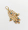 Pendentif Pendentif vintage or jaune Main de fatma orné de turquoises (circa 1950) 58 Facettes A04727