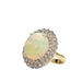 Bague en or jaune avec opale et diamants 58 Facettes