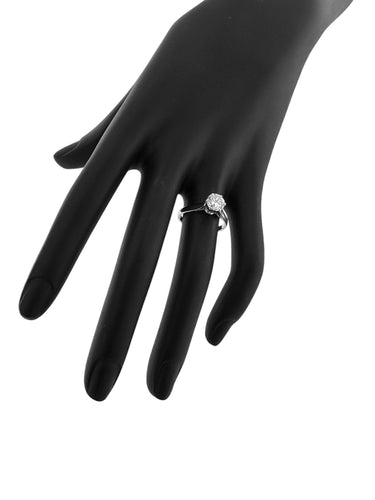 Bague 51 Bague solitaire or blanc certifiée HRD avec diamant naturel de 1,00 carat 58 Facettes