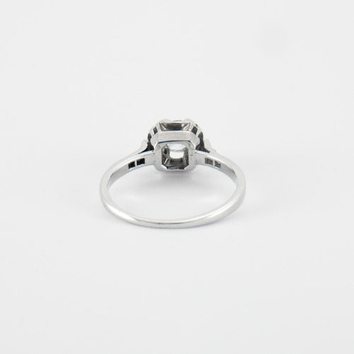 Bague 54 Solitaire en Or blanc & Diamant 58 Facettes