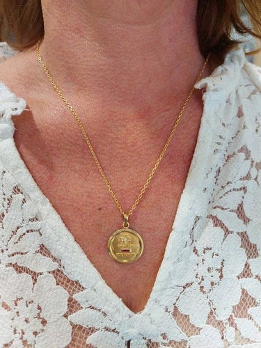 Pendentif AUGIS - médaille d'amour signée 58 Facettes 090861