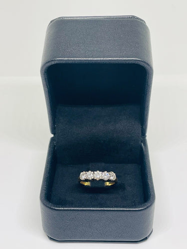 Bague 55 Bague or jaune, 5 diamants 1,15 carat 58 Facettes