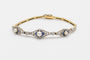 Bracelet Bracelet Art Déco avec diamants, perles et saphirs synthétiques en or jaune et platine 58 Facettes 9530