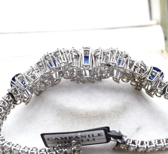Bracelet Bracelet or saphirs diamants 58 Facettes