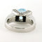 Bague 52 Bague en or blanc sertie de topazes et de diamants taille brillant jusqu'à 0,60 ct 58 Facettes