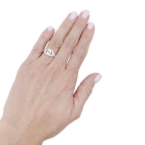 Bague 50 Bague Dinh Van, "Menottes R8", or blanc. 58 Facettes 34978