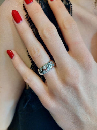 Bague 51 BAGUE MODERNE DIAMANTS 58 Facettes 086891