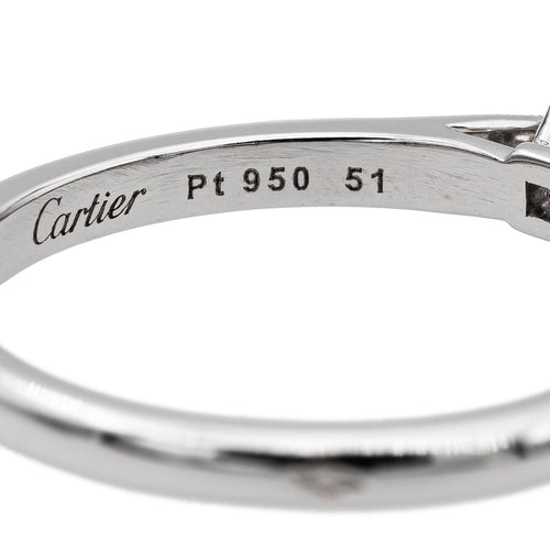 Bague 51 Cartier Bague Solitaire  Platine Diamant 58 Facettes 2595386CN