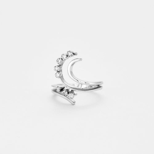 Bague 55 Bague en or blanc et diamants 58 Facettes 2561