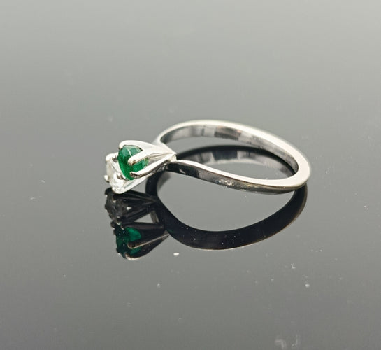 Bague 49 Bague Vous et Moi Emeraude et diamant 58 Facettes