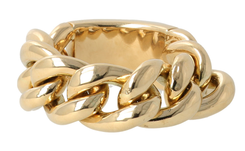 DIOR - anillo de eslabones de cadena de oro amarillo