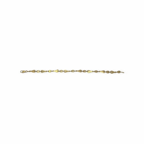 Bracelet Bracelet grains de café alternés en or jaune 750 (18k) 58 Facettes 330088316