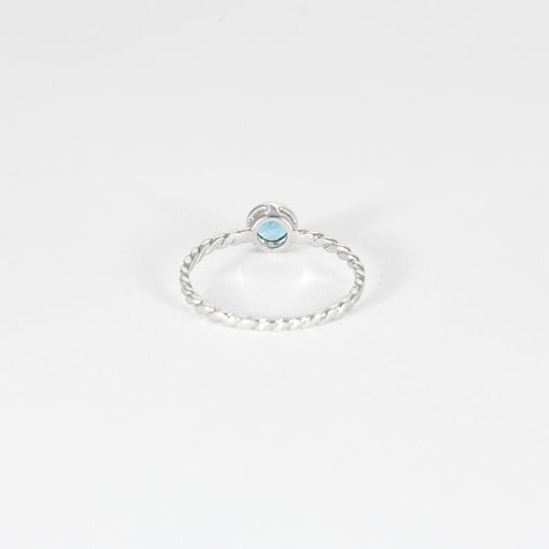 Bague Bague Topaze Bleue 58 Facettes