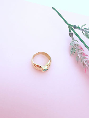 Bague Bague Emeraude en solitaire Or Jaune 18 K 58 Facettes AA 1643