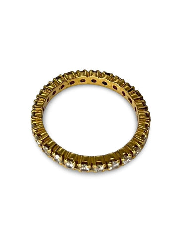 Bague 53 Alliance or jaune et diamants 0,40 ct 58 Facettes 75301