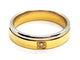 Bague 54 Bague Alliance Or jaune, Or blanc Diamant 58 Facettes 1589389CN