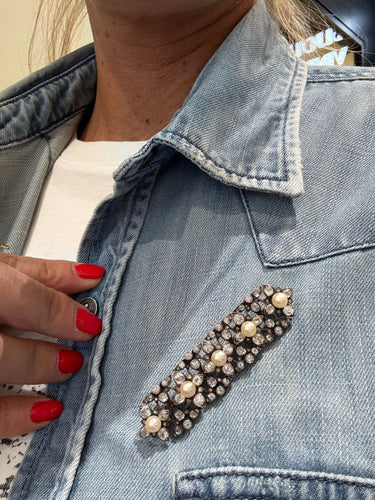 Broche Broche époque Napoleon III - Diamants et perles 58 Facettes 1.0000582/1