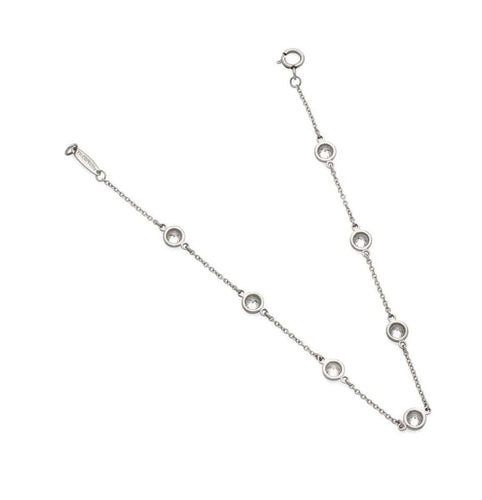 Bracelet TIFFANY & CO - Bracelet Diamonds by the Yard par Elsa Peretti en platine et diamants 58 Facettes