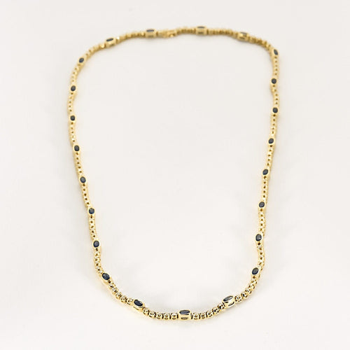 Collier Collier en or jaune, saphirs et diamants 58 Facettes DADB-15