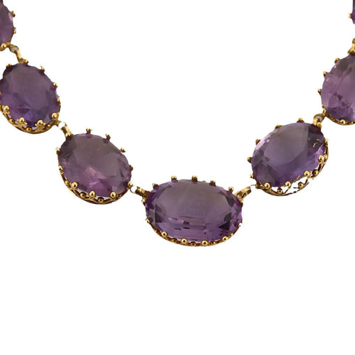 Collier Collier en or jaune et améthyste 58 Facettes CAS0189