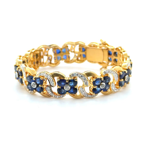 Bracelet Bracelet Or Jaune 22 carats - Saphirs et Diamants 58 Facettes 1.0002546/1