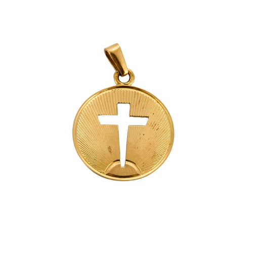 Pendentif Pendentif croix or jaune 58 Facettes CHA53492