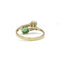 Bague 51 Bague ancienne, Toi et moi, or jaune 750, diamants tailles ancienne, émeraude et perle 58 Facettes 1294