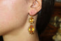 Boucles d'oreilles Boucles d'oreilles antiques en or et topaze 58 Facettes 7638