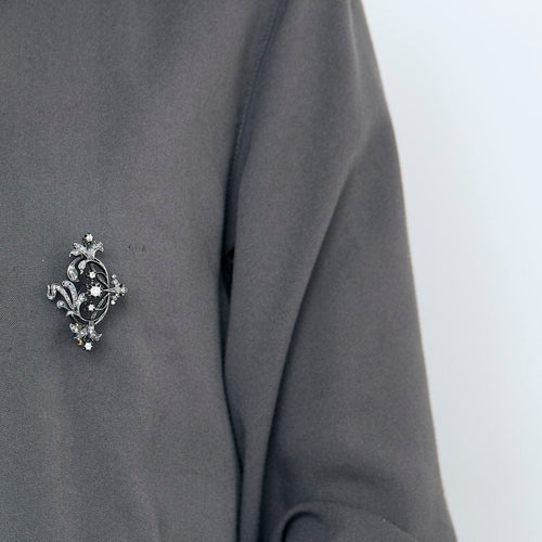 Broche Broche fin XIXème - Début XXème en or jaune, argent et diamants 58 Facettes LIS2005