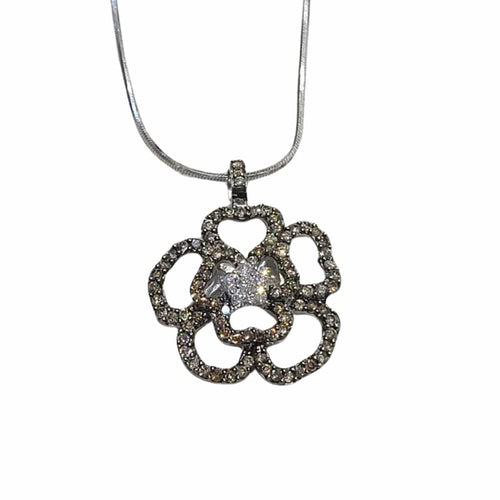 Collier Colgante de diamants en or 18k rhodié ruthénium et diamants bruns 58 Facettes COVMAM01