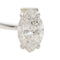 Bague 56 Solitaire diamant taille marquise en or gris 58 Facettes
