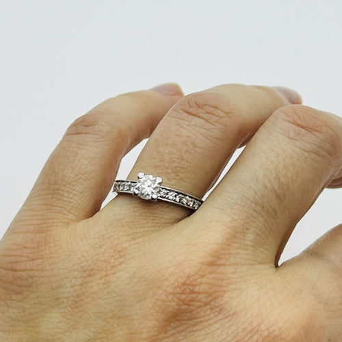 Bague 51 Bague or avec diamant solitaire 0,50ct 58 Facettes 20400000842