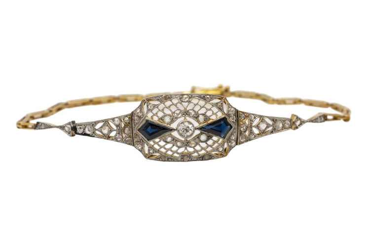 Bracelet Diamond Bracelet Art Déco - Czechoslovakia circa 1930 58 Facettes 10646