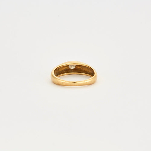 Bague 55 Bague chevalière or jaune diamant 58 Facettes LP640/10