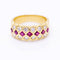Bague 48 Bague en or jaune avec rubis et diamants 58 Facettes N102931EJ