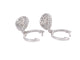 Boucles d'oreilles Boucles d'oreilles en or blanc en forme de larme avec diamants 58 Facettes 2055