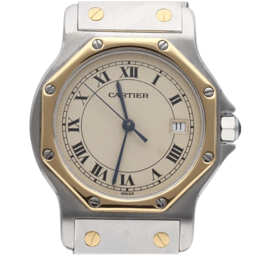 Montre Cartier Montre Santos Ronde Octagon 58 Facettes MT42987