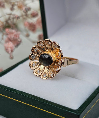 Bague 54 Bague Fleur Saphir étoilé 58 Facettes 82