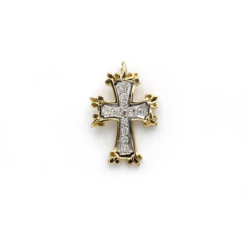 Pendentif Pendentif Croix - Deux ors & Diamants 58 Facettes 250208R
