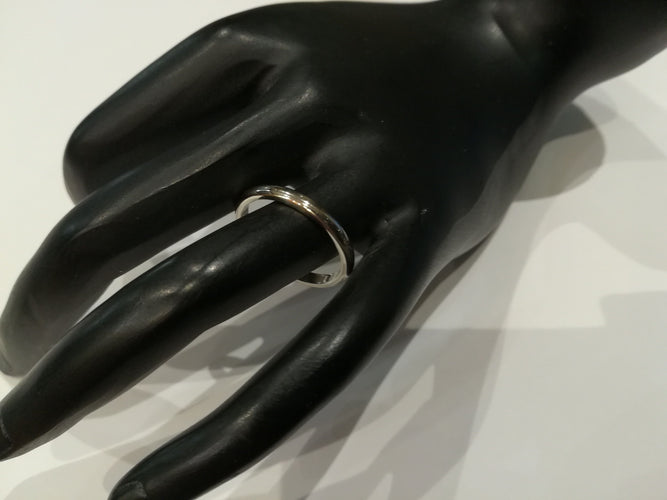 Bague 56 Alliance Or Blanc 58 Facettes