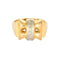 Bague 55 Bague Tank or jaune et diamants 58 Facettes LIS1935