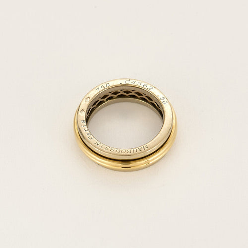 Bague 49.5 MAUBOUSSIN - Alliance or jaune et or blanc 58 Facettes PAL2835