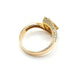 Bague 56 Bague or jaune sertie d'un diamant poire et diamants ronds 58 Facettes