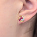 Boucles d'oreilles Boucles d'oreilles en or jaune rubis et diamant 58 Facettes 30820