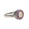 Bague Bague or blanc rubis diamants 58 Facettes Q137B (951)
