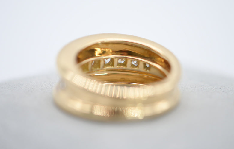 Bague Bague vintage en or jaune sertie de diamants 58 Facettes 318322 /AZ05D9Z1