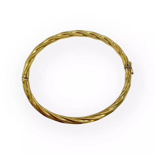 Bracelet Jonc or jaune à ouverture torsadée 58 Facettes 330072470