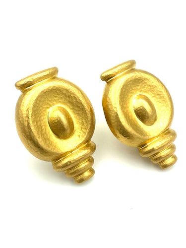 Boucles d'oreilles LALAOUNIS. Boucles d'oreilles or jaune 18K 58 Facettes