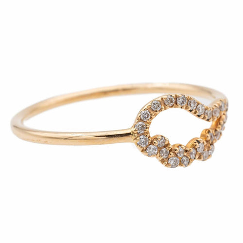 Bague 53 Bague Aile d'ange Or rose Diamant 58 Facettes 579297RV